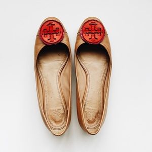 TORY BURCH MILLER FRINGE BALLET FLAT CYPRESS  Women's Size 10